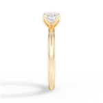 Audrey Asscher Cut Lab Grown Diamond 18Kt Yellow Gold Engagement Ring - View 2