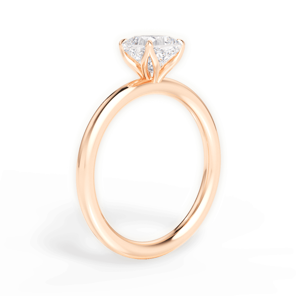 Audrey Cushion Cut Lab Grown Diamond 18Kt Rose Gold Engagement Ring - View 4