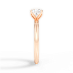 Audrey Cushion Cut Lab Grown Diamond 18Kt Rose Gold Engagement Ring - View 3