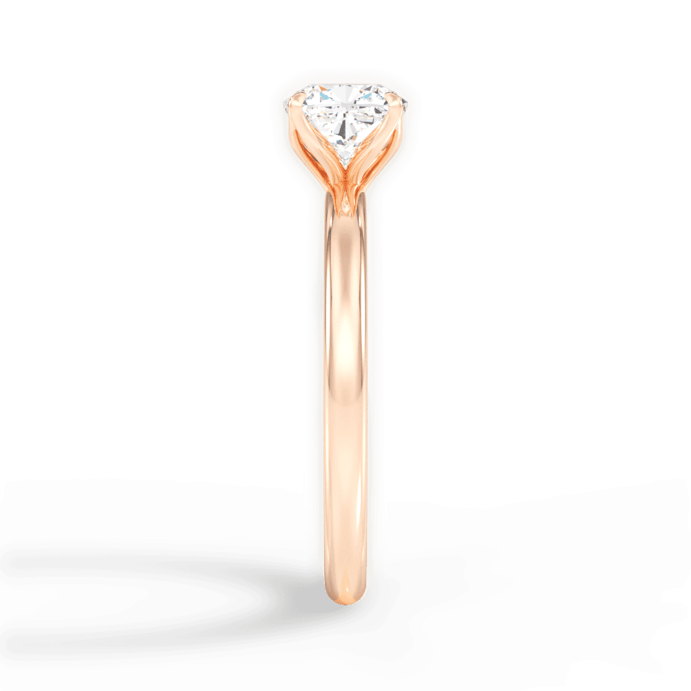 Audrey Cushion Cut Lab Grown Diamond 18Kt Rose Gold Engagement Ring - View 3