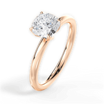 Audrey Cushion Cut Lab Grown Diamond 18Kt Rose Gold Engagement Ring - View 2
