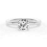 Audrey Cushion Cut Lab Grown Diamond 14Kt White Gold Engagement Ring