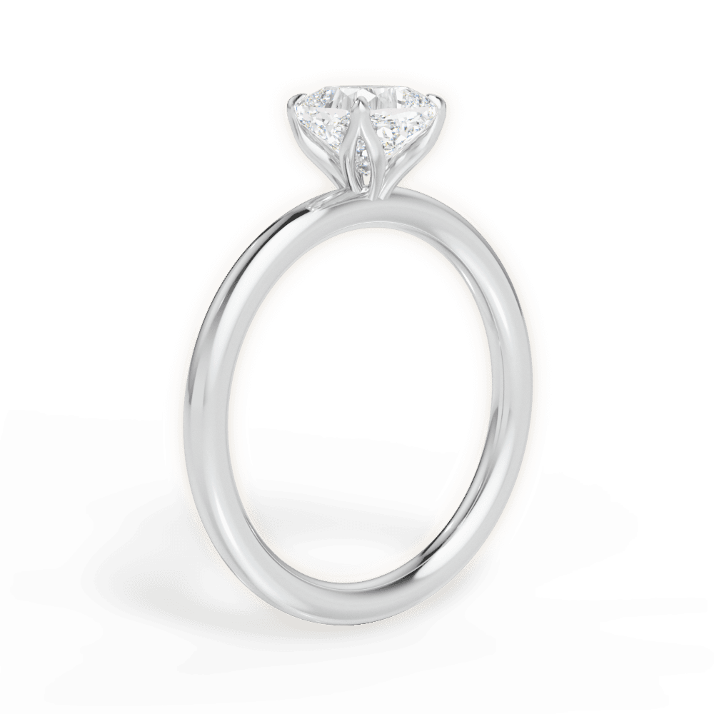 Audrey Cushion Cut Lab Grown Diamond 14Kt White Gold Engagement Ring - View 2