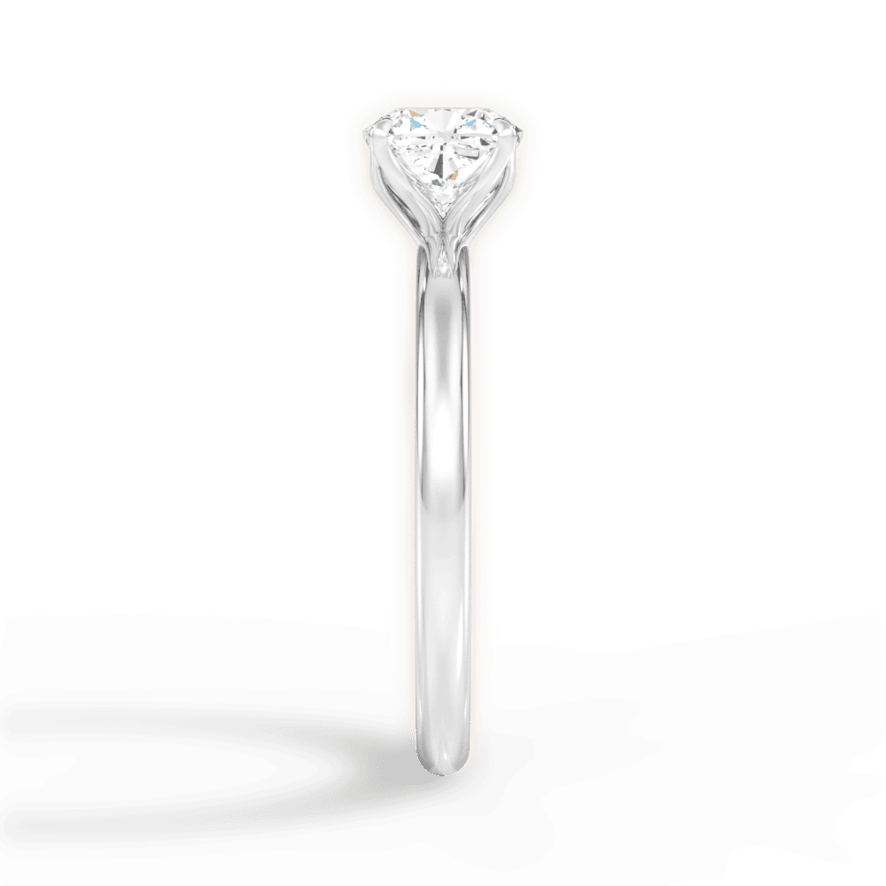 Audrey Cushion Cut Lab Grown Diamond 18Kt White Gold Engagement Ring - View 3