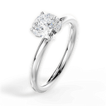 Audrey Cushion Cut Lab Grown Diamond 14Kt White Gold Engagement Ring - View 4