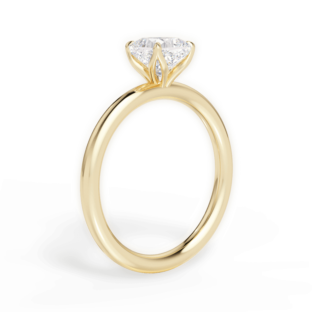 Audrey Cushion Cut Lab Grown Diamond 18Kt Yellow Gold Engagement Ring - View 2