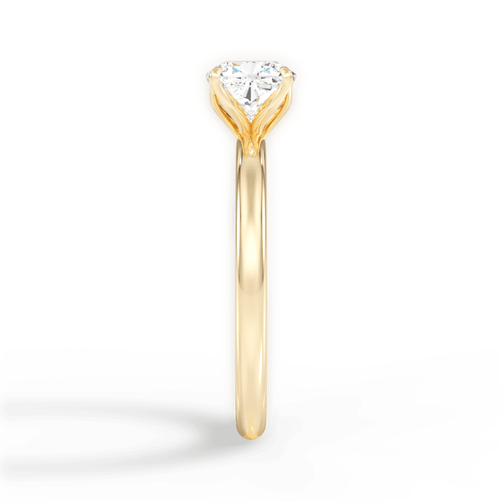 Audrey Cushion Cut Lab Grown Diamond 18Kt Yellow Gold Engagement Ring - View 3