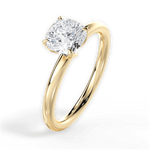 Audrey Cushion Cut Lab Grown Diamond 18Kt Yellow Gold Engagement Ring - View 4