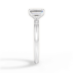 Audrey Emerald Cut Lab Grown Diamond 18Kt White Gold Engagement Ring - View 4