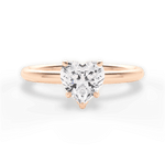 Audrey Heart Cut Lab Grown Diamond 18Kt Rose Gold Engagement Ring