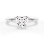 Audrey Heart Cut Lab Grown Diamond Platinum Engagement Ring