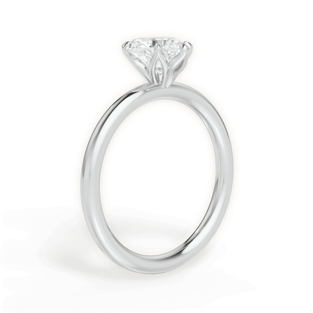 Audrey Heart Cut Lab Grown Diamond 18Kt White Gold Engagement Ring - View 2