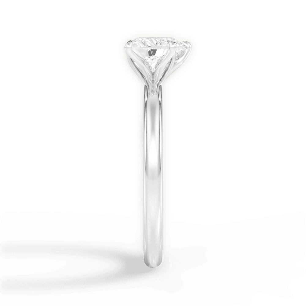 Audrey Heart Cut Lab Grown Diamond Platinum Engagement Ring - View 4