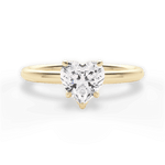 Audrey Heart Cut Lab Grown Diamond 18Kt Yellow Gold Engagement Ring