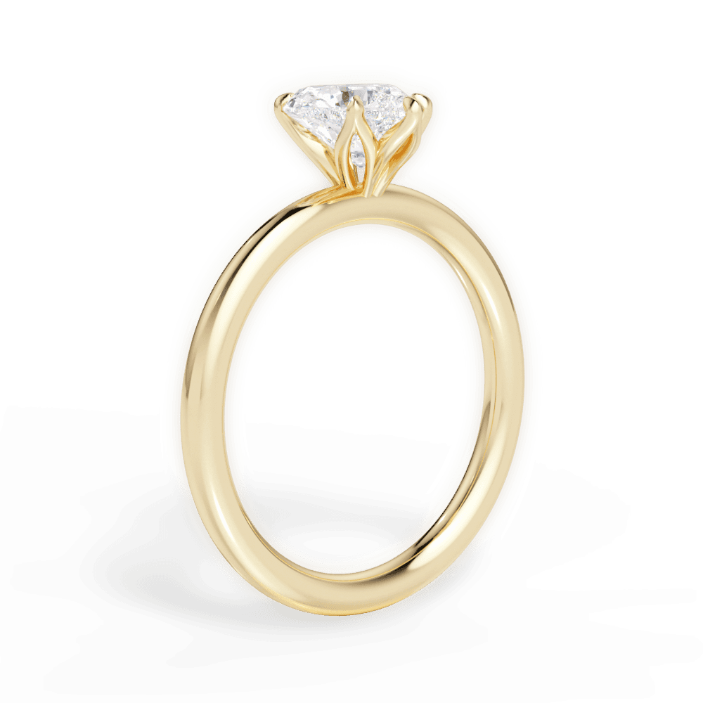 Audrey Heart Cut Lab Grown Diamond 18Kt Yellow Gold Engagement Ring - View 2