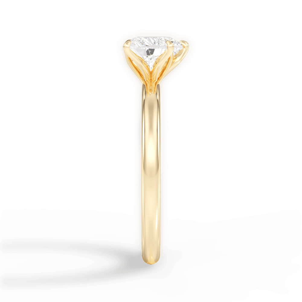 Audrey Heart Cut Lab Grown Diamond 18Kt Yellow Gold Engagement Ring - View 3