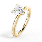 Audrey Heart Cut Lab Grown Diamond 18Kt Yellow Gold Engagement Ring - View 4