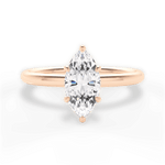 Audrey Marquise Cut Lab Grown Diamond 18Kt Rose Gold Engagement Ring