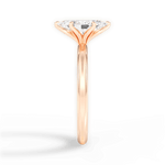 Audrey Marquise Cut Lab Grown Diamond 18Kt Rose Gold Engagement Ring - View 4