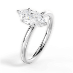 Audrey Marquise Cut Lab Grown Diamond Platinum Engagement Ring - View 3