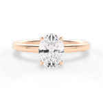Audrey Oval Cut Lab Grown Diamond 18Kt Rose Gold Engagement Ring
