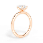Audrey Oval Cut Lab Grown Diamond 18Kt Rose Gold Engagement Ring - View 3