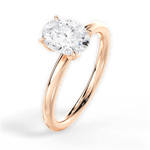 Audrey Oval Cut Lab Grown Diamond 18Kt Rose Gold Engagement Ring - View 4