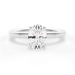 Audrey Oval Cut Lab Grown Diamond 18Kt White Gold Engagement Ring