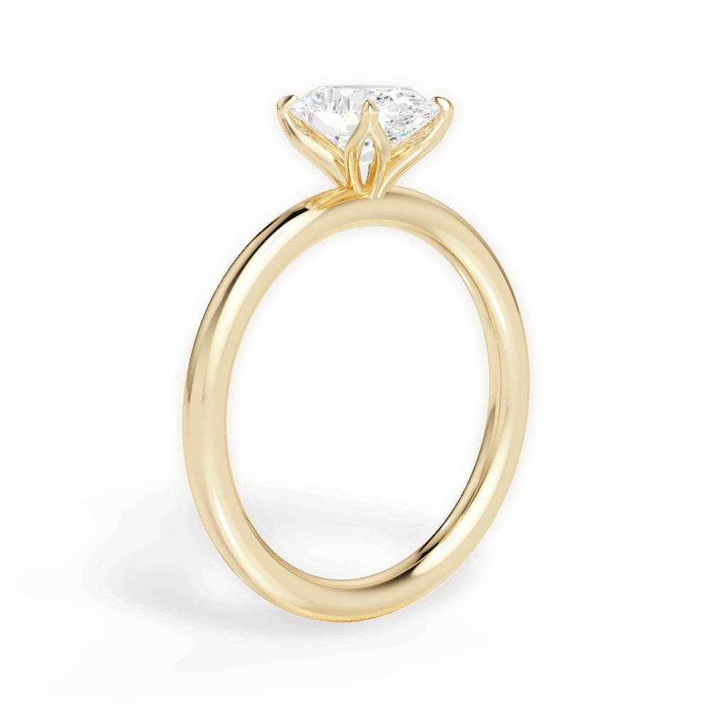Audrey Oval Cut Lab Grown Diamond 18Kt Yellow Gold Engagement Ring - View 3