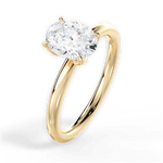 Audrey Oval Cut Lab Grown Diamond 18Kt Yellow Gold Engagement Ring - View 4