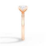 Audrey Princess Cut Lab Grown Diamond 18Kt Rose Gold Engagement Ring - View 3
