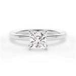 Audrey Princess Cut Lab Grown Diamond 18Kt White Gold Engagement Ring