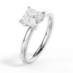 Audrey Princess Cut Lab Grown Diamond 14Kt White Gold Engagement Ring - View 4