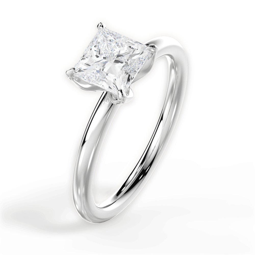 Audrey Princess Cut Lab Grown Diamond Platinum Engagement Ring - View 4