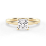 Audrey Princess Cut Lab Grown Diamond 18Kt Yellow Gold Engagement Ring