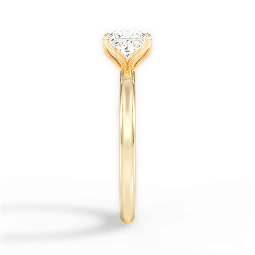 Audrey Princess Cut Lab Grown Diamond 18Kt Yellow Gold Engagement Ring - View 2