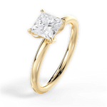 Audrey Princess Cut Lab Grown Diamond 18Kt Yellow Gold Engagement Ring - View 3