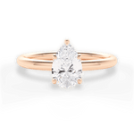 Audrey Pear Cut Lab Grown Diamond 18Kt Rose Gold Engagement Ring