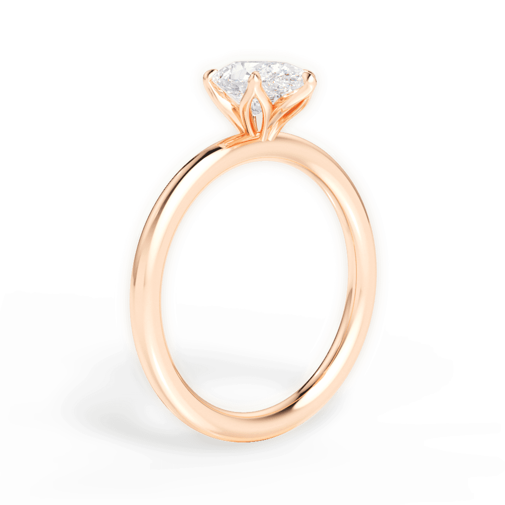 Audrey Pear Cut Lab Grown Diamond 18Kt Rose Gold Engagement Ring - View 3