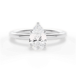 Audrey Pear Cut Lab Grown Diamond 18Kt White Gold Engagement Ring