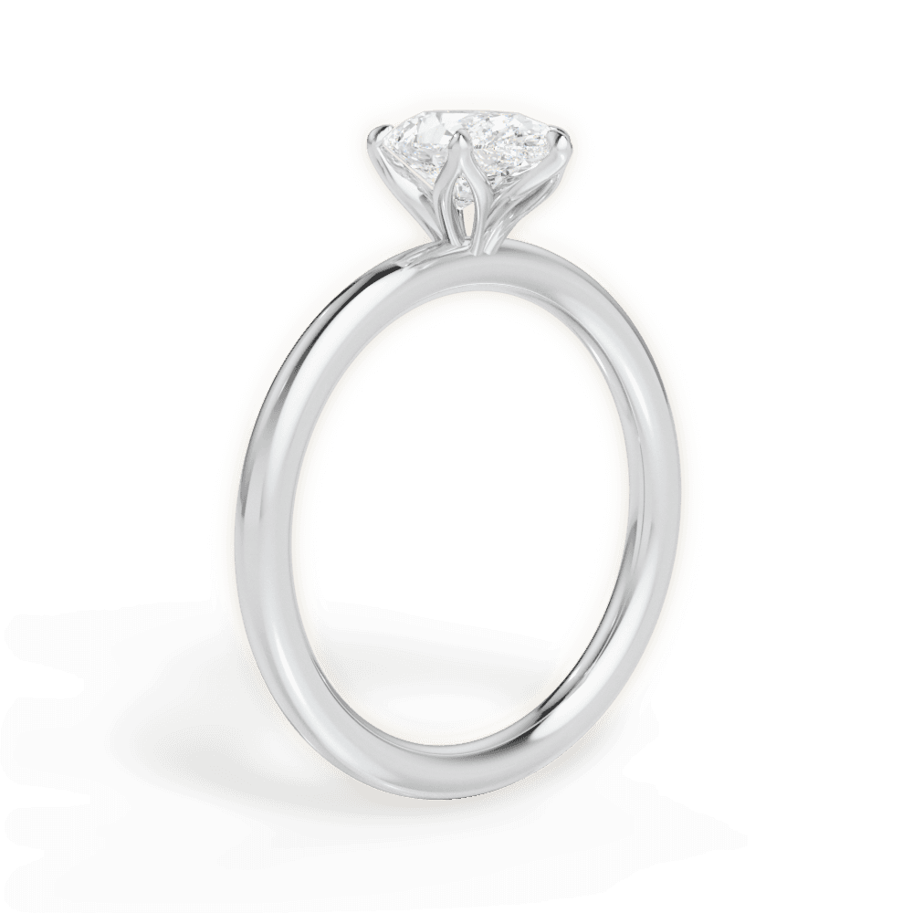 Audrey Pear Cut Lab Grown Diamond 14Kt White Gold Engagement Ring - View 3