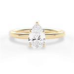 Audrey Pear Cut Lab Grown Diamond 18Kt Yellow Gold Engagement Ring