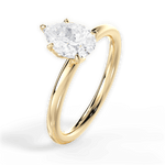 Audrey Pear Cut Lab Grown Diamond 18Kt Yellow Gold Engagement Ring - View 4