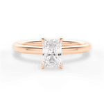 Audrey Radiant Cut Lab Grown Diamond 18Kt Rose Gold Engagement Ring