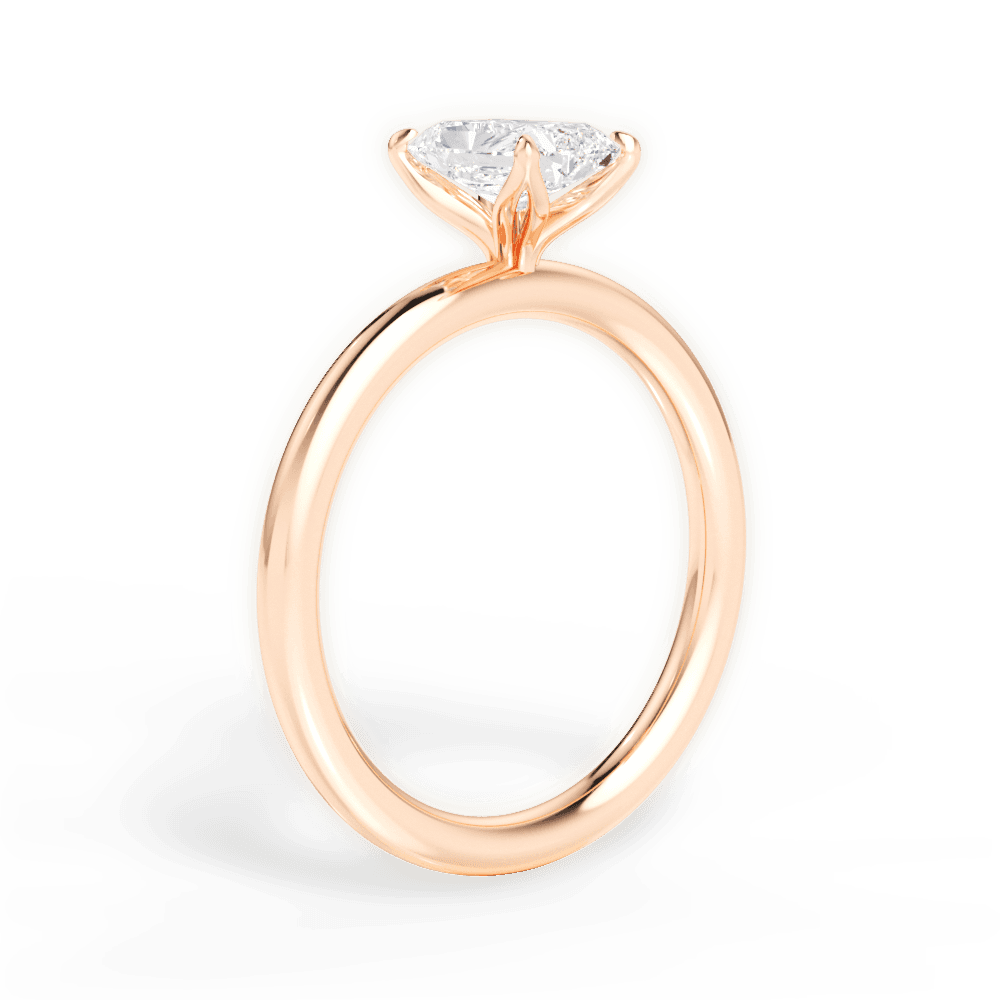 Audrey Radiant Cut Lab Grown Diamond 18Kt Rose Gold Engagement Ring - View 2
