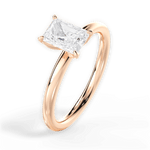 Audrey Radiant Cut Lab Grown Diamond 18Kt Rose Gold Engagement Ring - View 3
