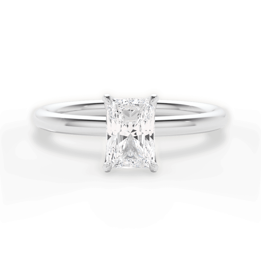 Audrey Radiant Cut Lab Grown Diamond Platinum Engagement Ring