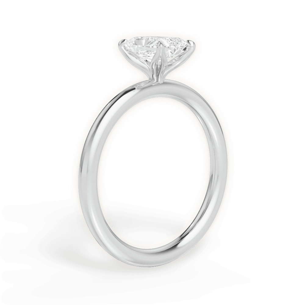 Audrey Radiant Cut Lab Grown Diamond 14Kt White Gold Engagement Ring - View 3