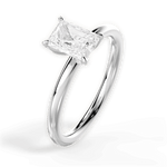 Audrey Radiant Cut Lab Grown Diamond 14Kt White Gold Engagement Ring - View 2