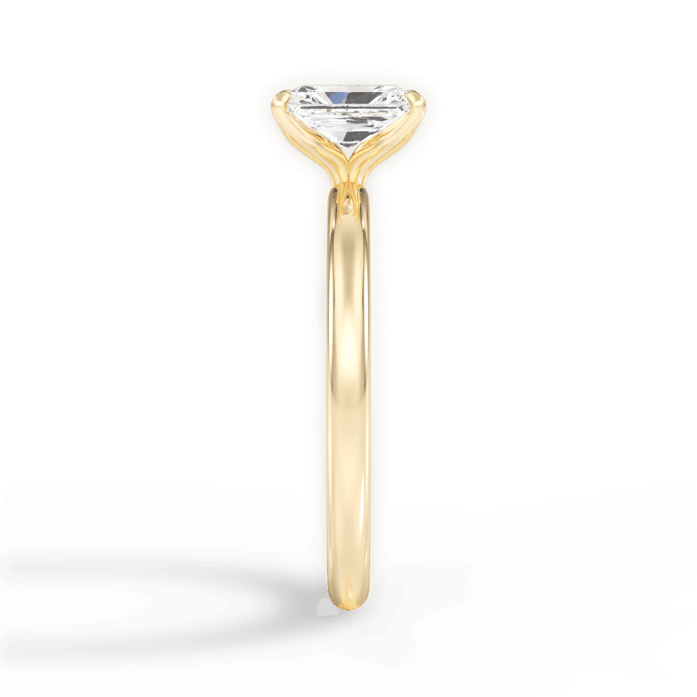 Audrey Radiant Cut Lab Grown Diamond 18Kt Yellow Gold Engagement Ring - View 3